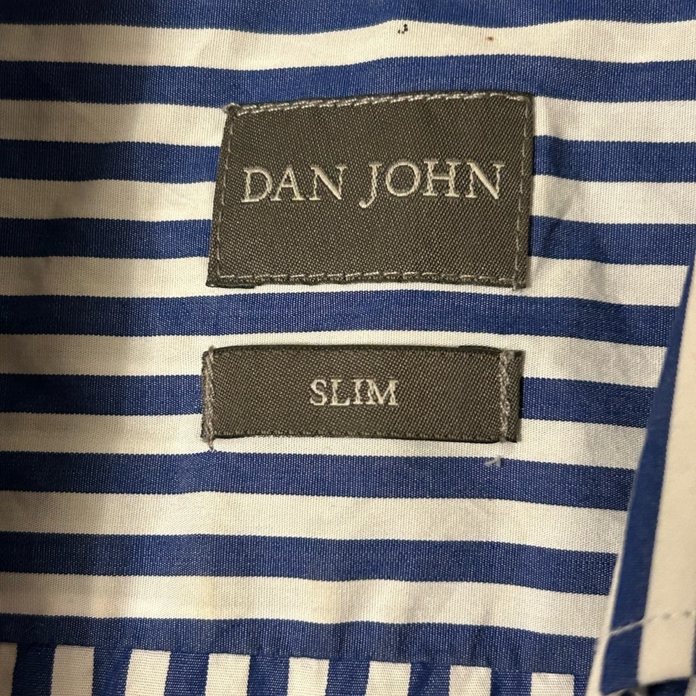 Classic Navy Striped Men's Shirt - Picture 7 of 9
